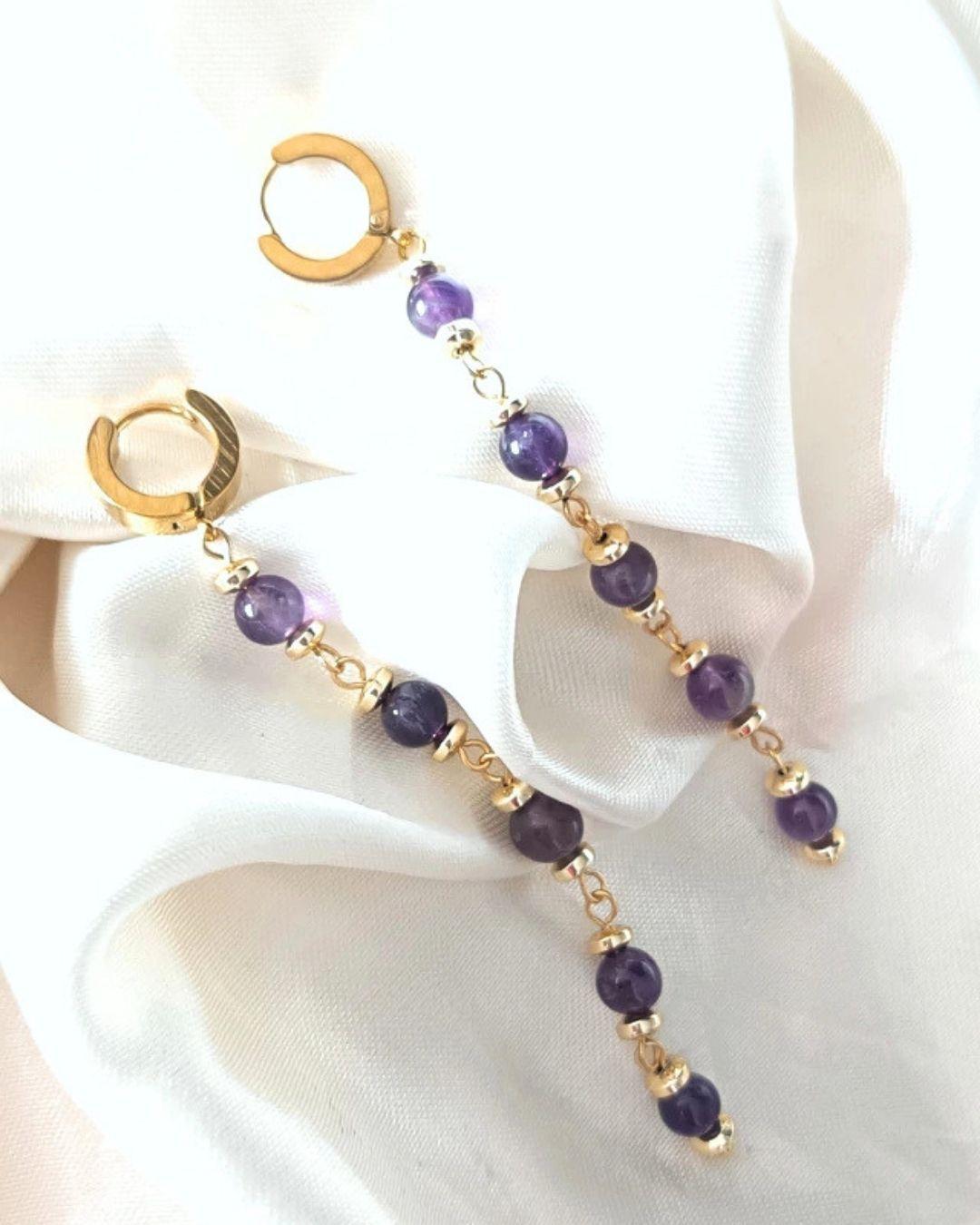 Aros Amatista Claridad Sofisticaci n-2