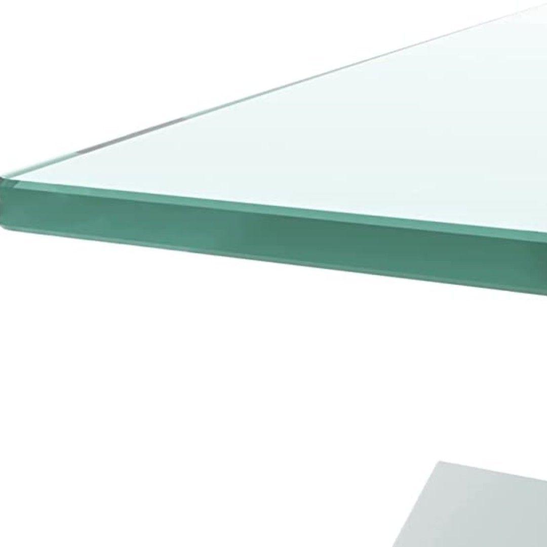 mesa Lateral vidrio templado T-30 Blanca-3