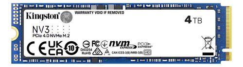 Ssd Kingston Nv3 4tb Pcie 4.0 Nvme M.2 2280 Azul-2