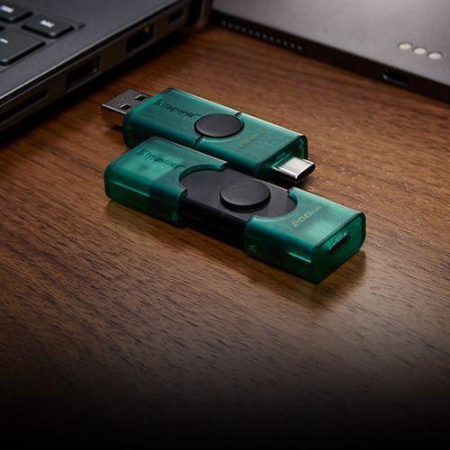 Kingston Datatraveler Duo 128gb Usb-a Y Usb-c 3.2 Gen1 Negro-3