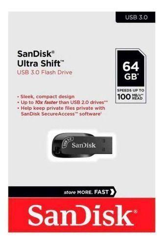 Pendrive Sandisk Ultra Shift 64gb Usb 3.0 100 Mb/s -4