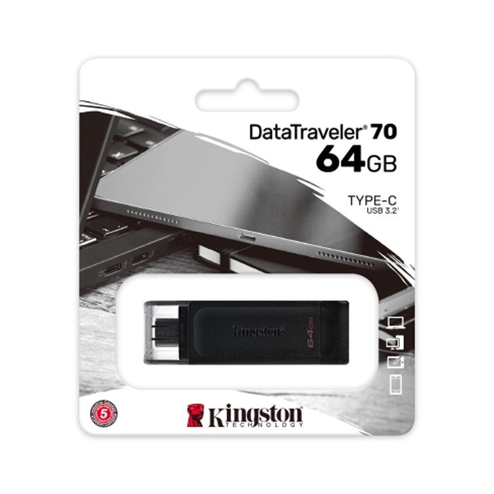 Pendrive Kingston Datatraveler 70 64gb Usb 3.2 Gen 1 Negro-3