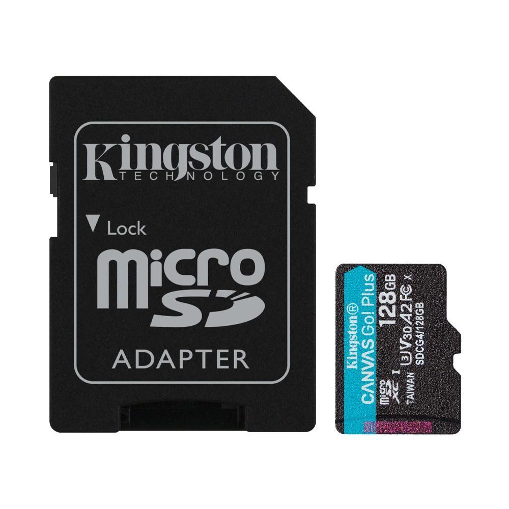 Tarjeta Kingston Canvas Go Plus 128gb Con Adaptador Sd-1