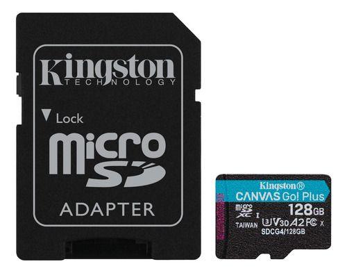 Tarjeta Kingston Canvas Go Plus 128gb Con Adaptador Sd-2