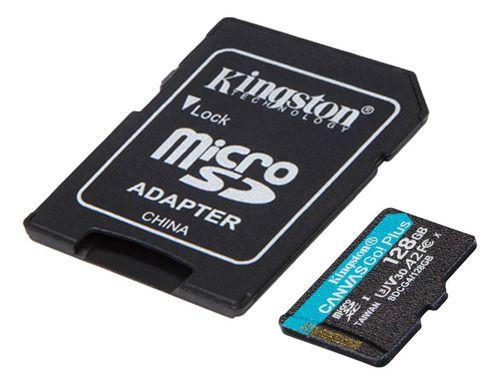 Tarjeta Kingston Canvas Go Plus 128gb Con Adaptador Sd-3
