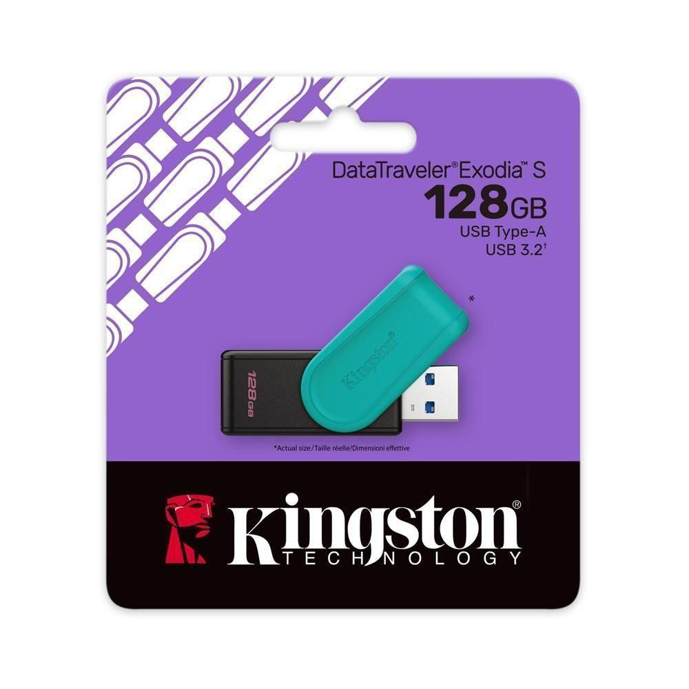 Kingston Datatraveler Exodia S 128gb Usb 3.2 Gen 1 Turquesa-4