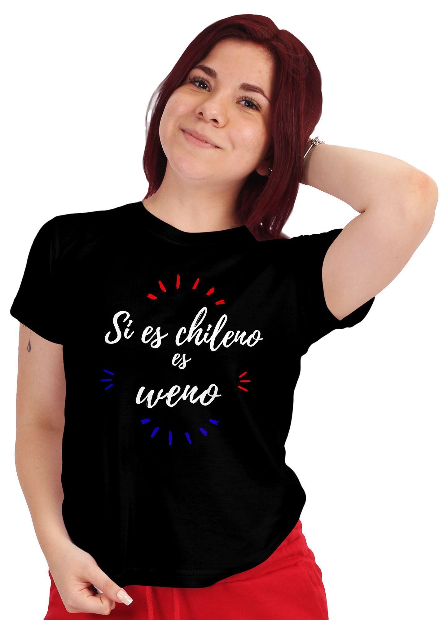 Polera mujer diseño Frases chilenas fiestas patrias D19-0
