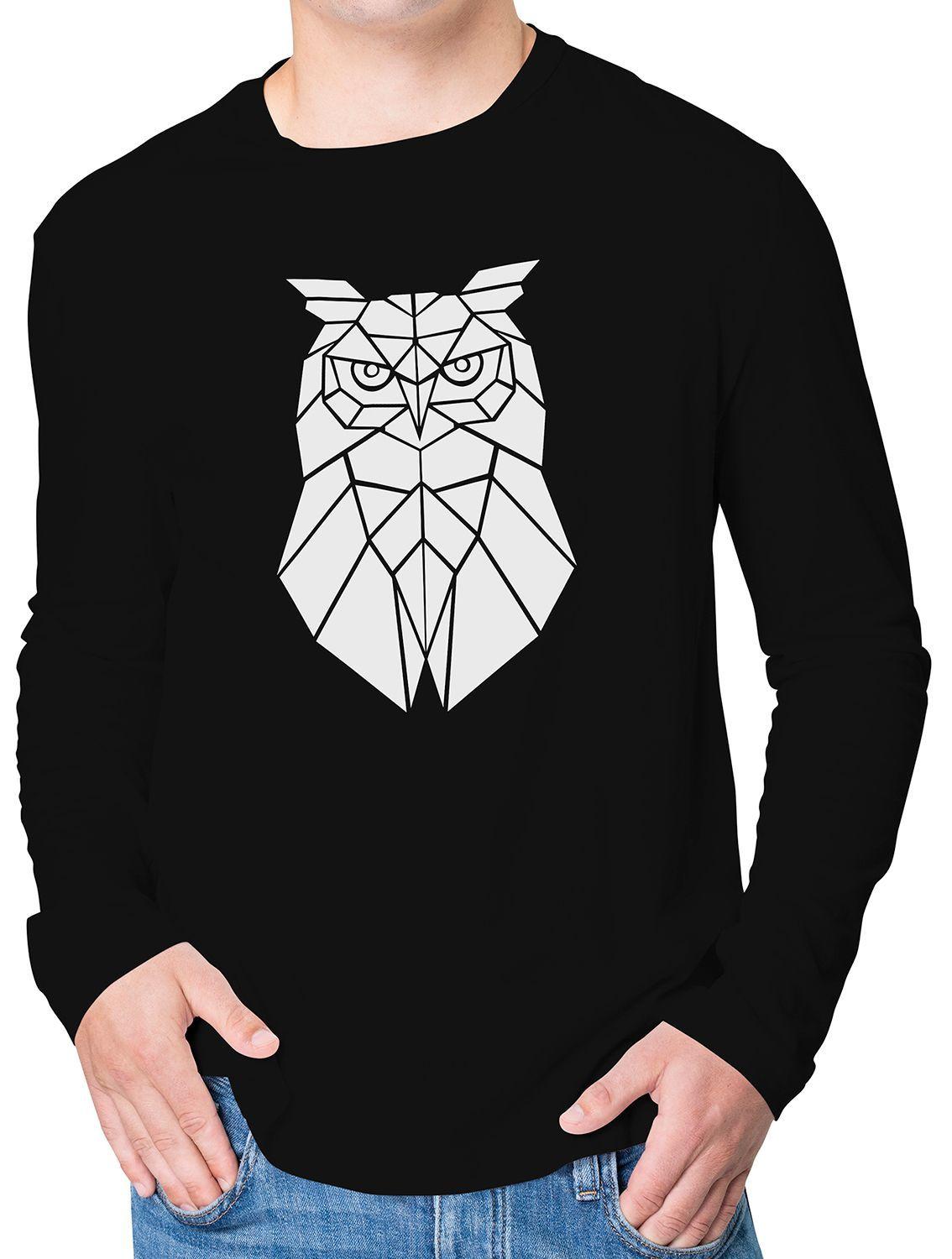 Polera Manga larga Búho geométrico-0