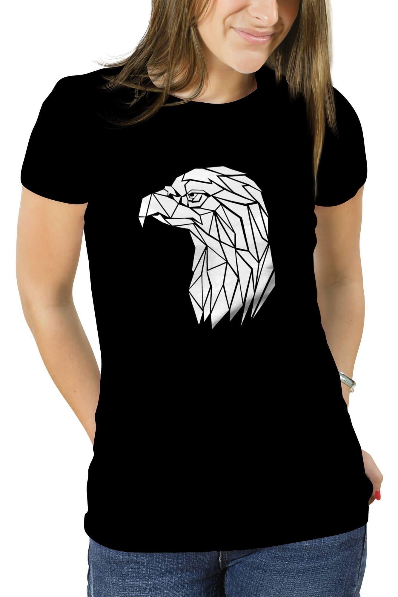 Polera mujer diseño Águila Geométrica-0