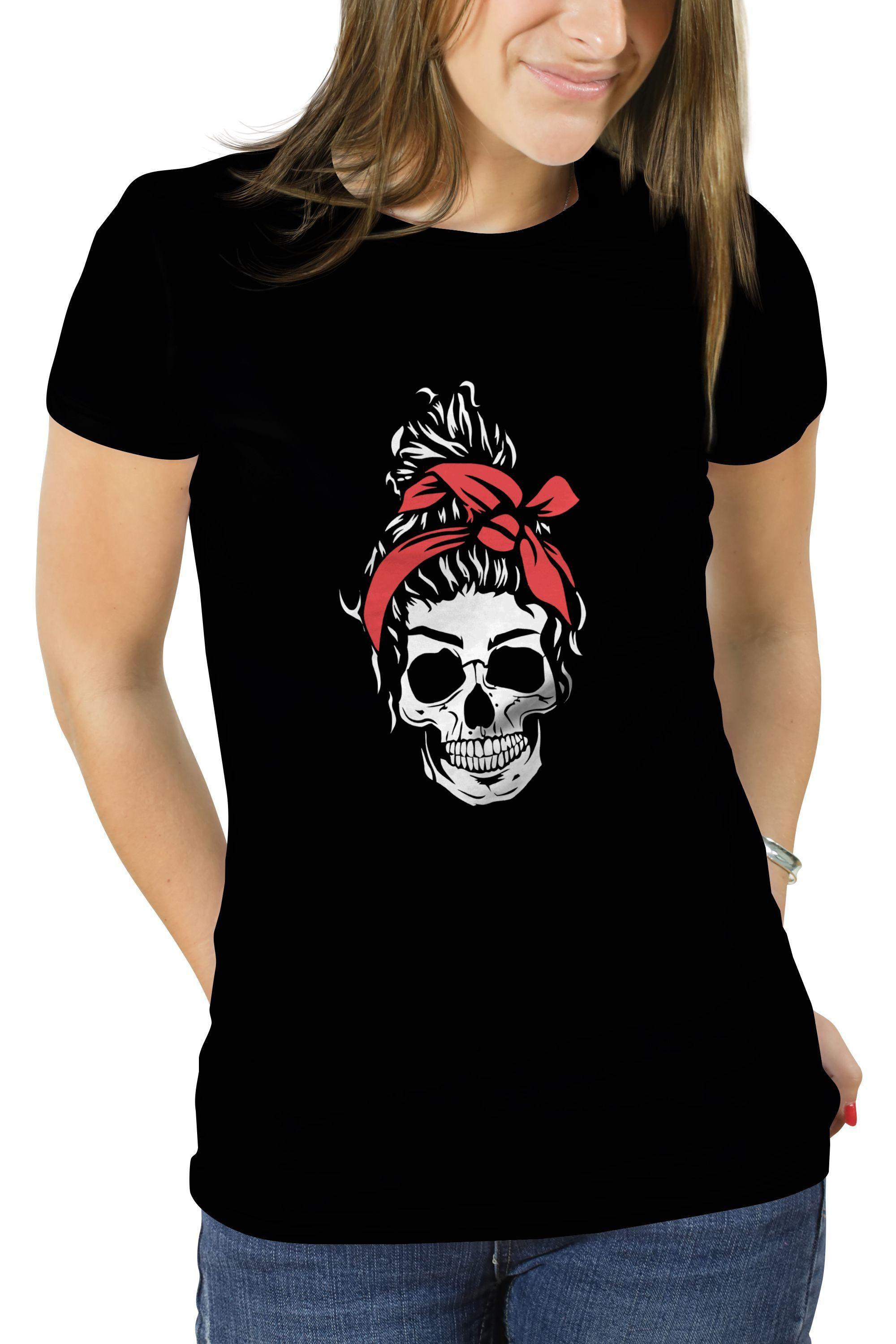 Polera Mujer diseño calavera 5-0
