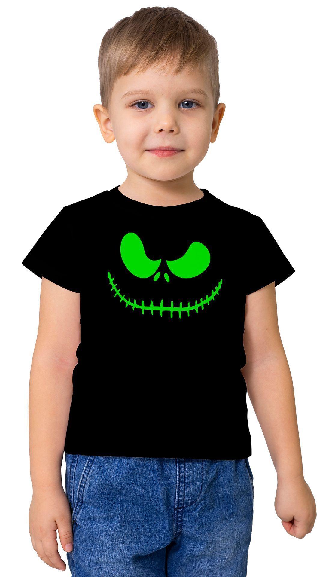 Polera niño unisex Halloween efecto fosforescente D8-1