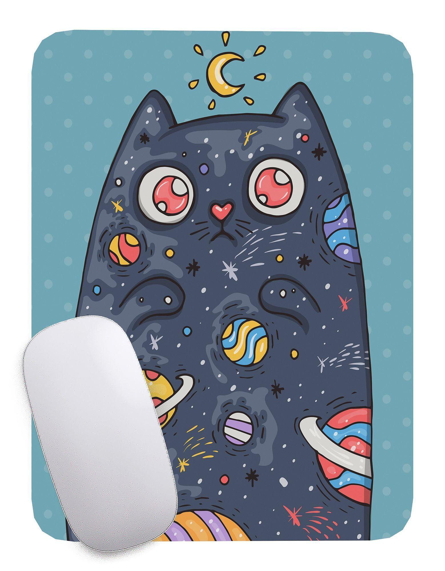 Mouse Pad Gato Arte de animales - 17cm X 21cm D3-0