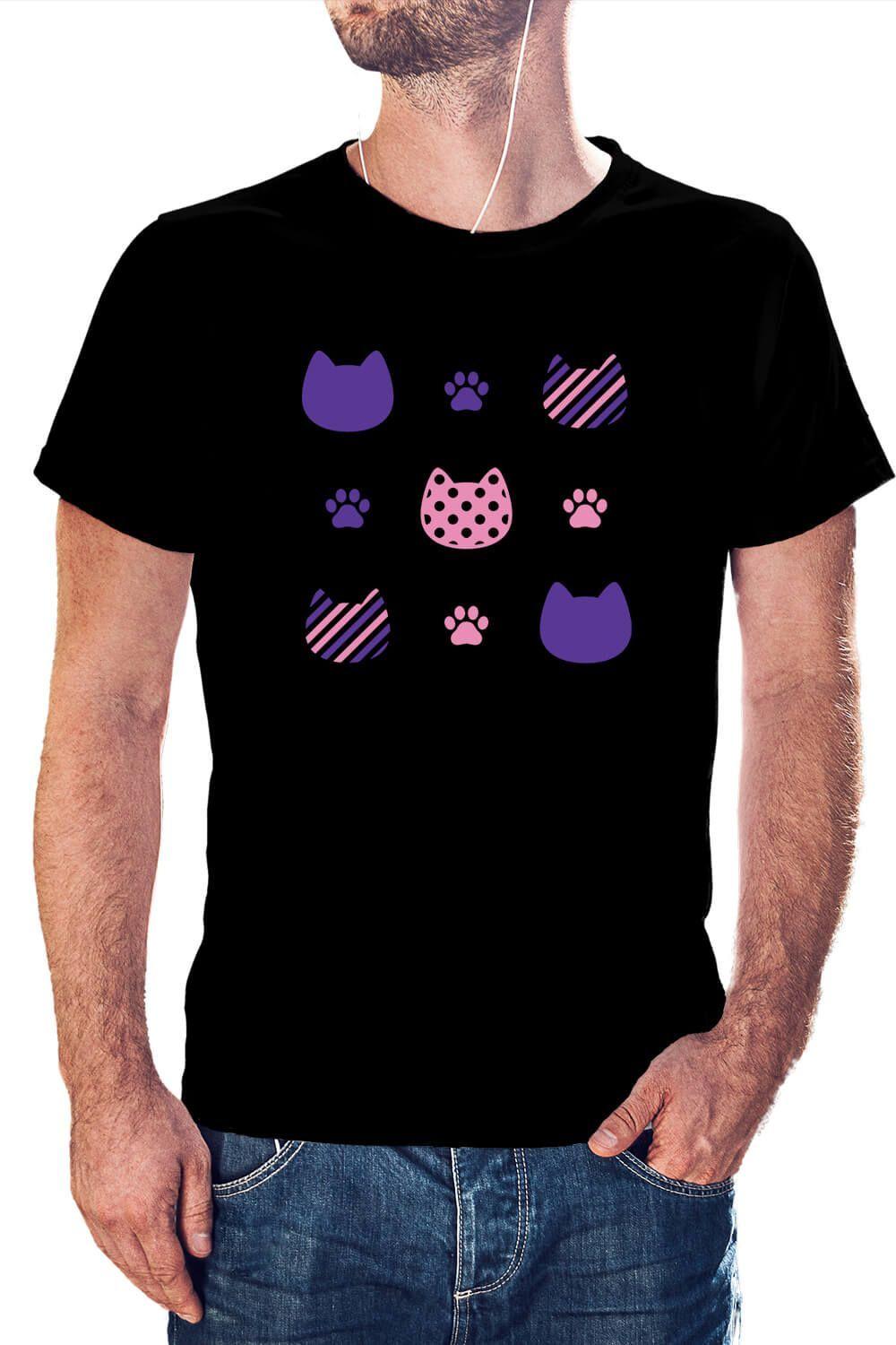Polera Hombre diseño gatito gato D4-0