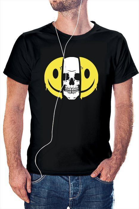Polera Hombre diseño calavera 8-0