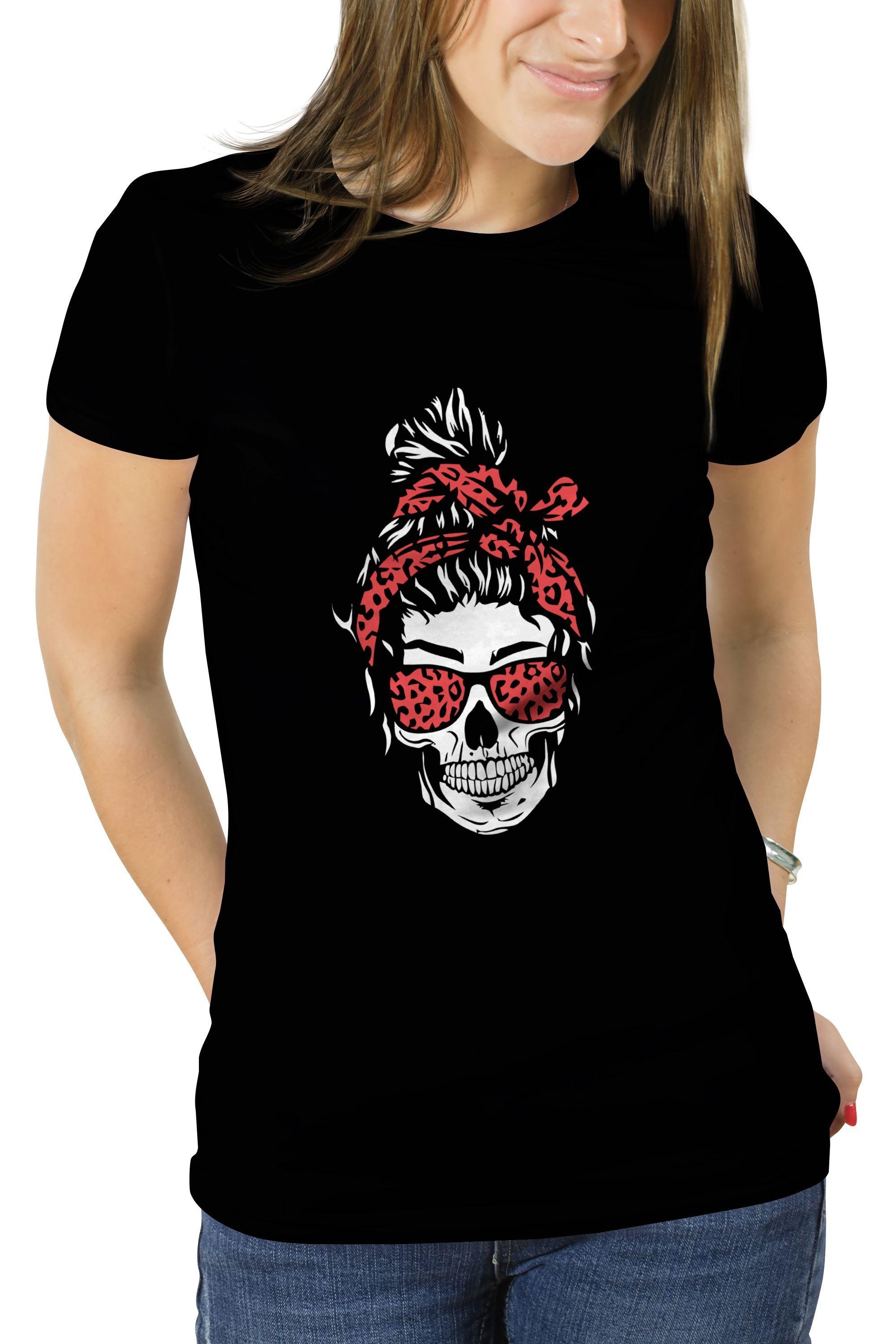 Polera Mujer diseño calavera 6-0