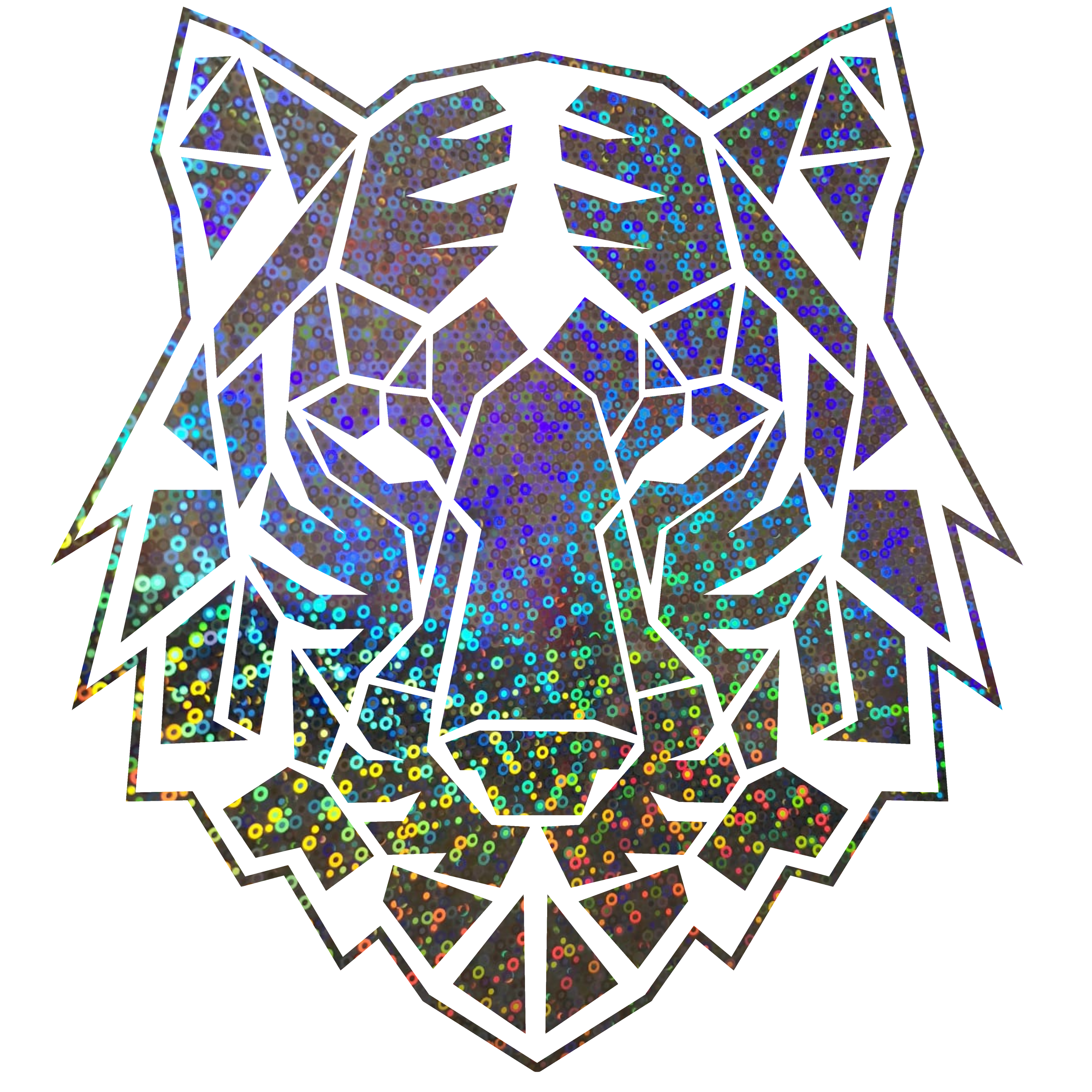 Polera mujer diseño Tigre Geométrico Holografico efecto circulo-1