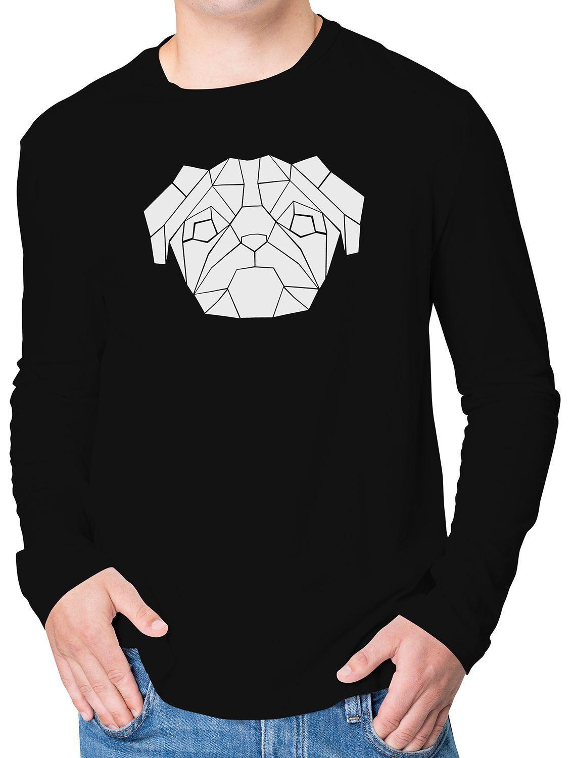 Polera Manga larga Pug geométrico-0