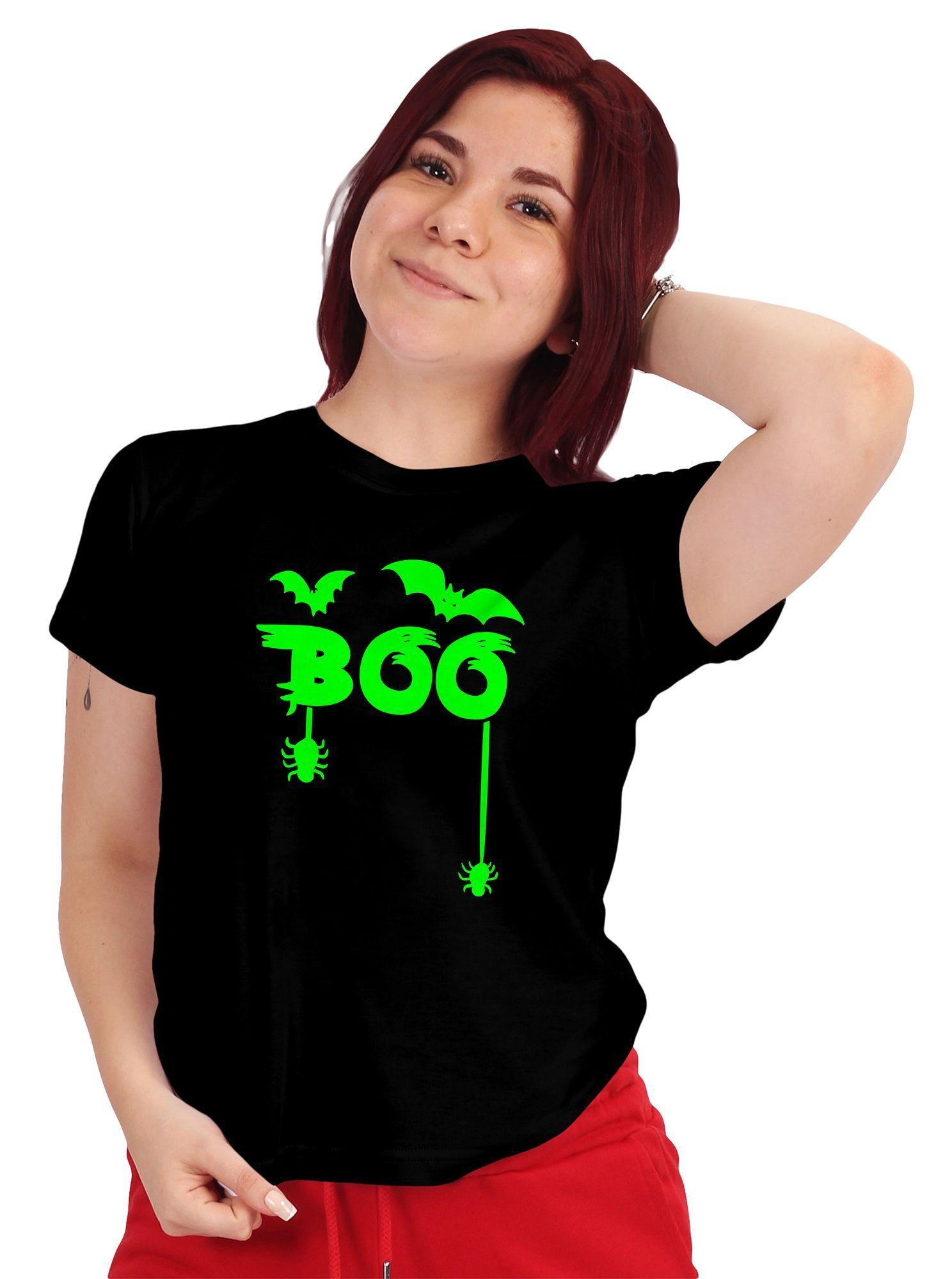 Polera Mujer Halloween Efecto Fosforescente D10-1