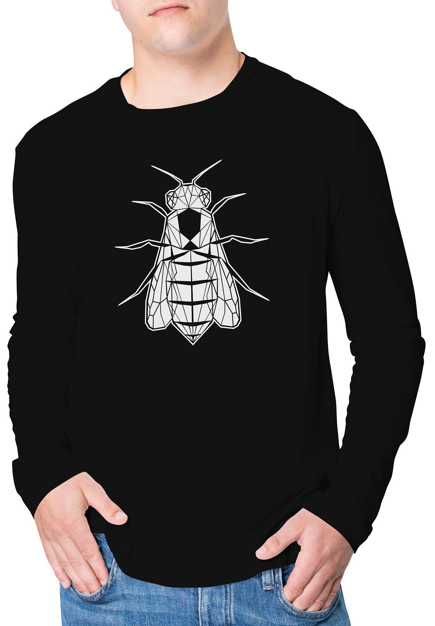 Polera Manga larga Abeja geométrica-0
