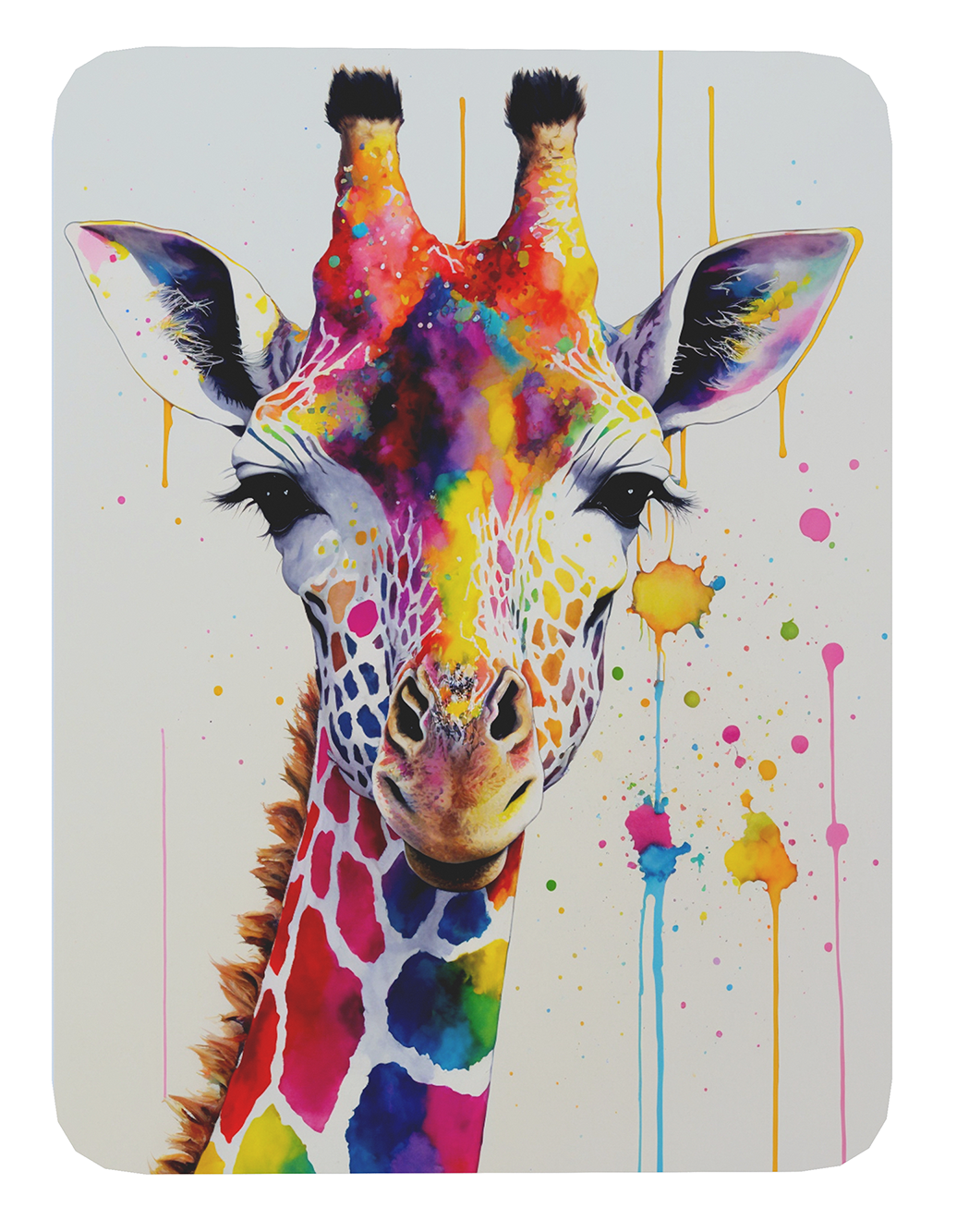 Mouse Pad Jirafa Arte de animales - 17cm X 21cm D36-0