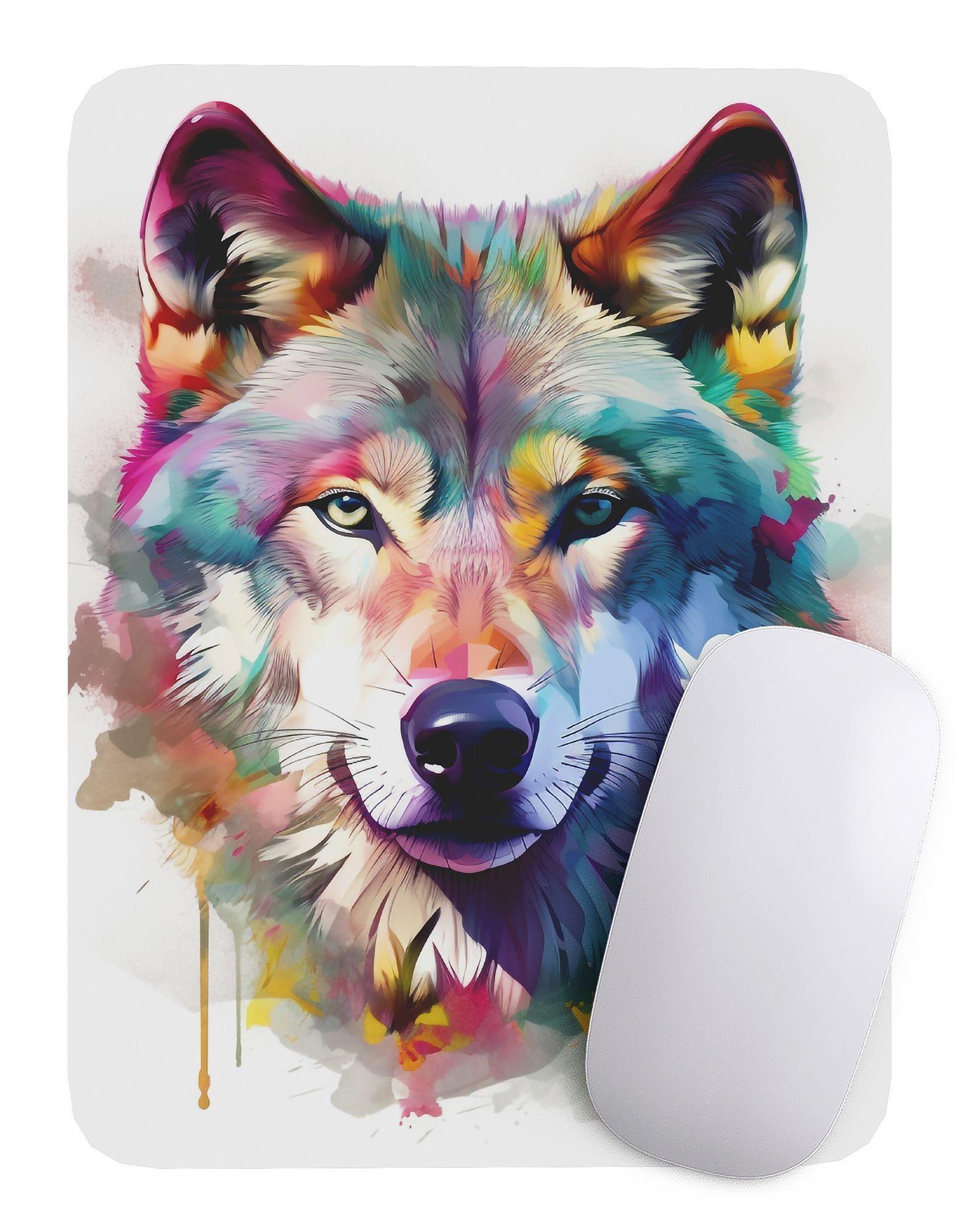 Mouse Pad Lobo Arte de animales - 17cm X 21cm D16-0