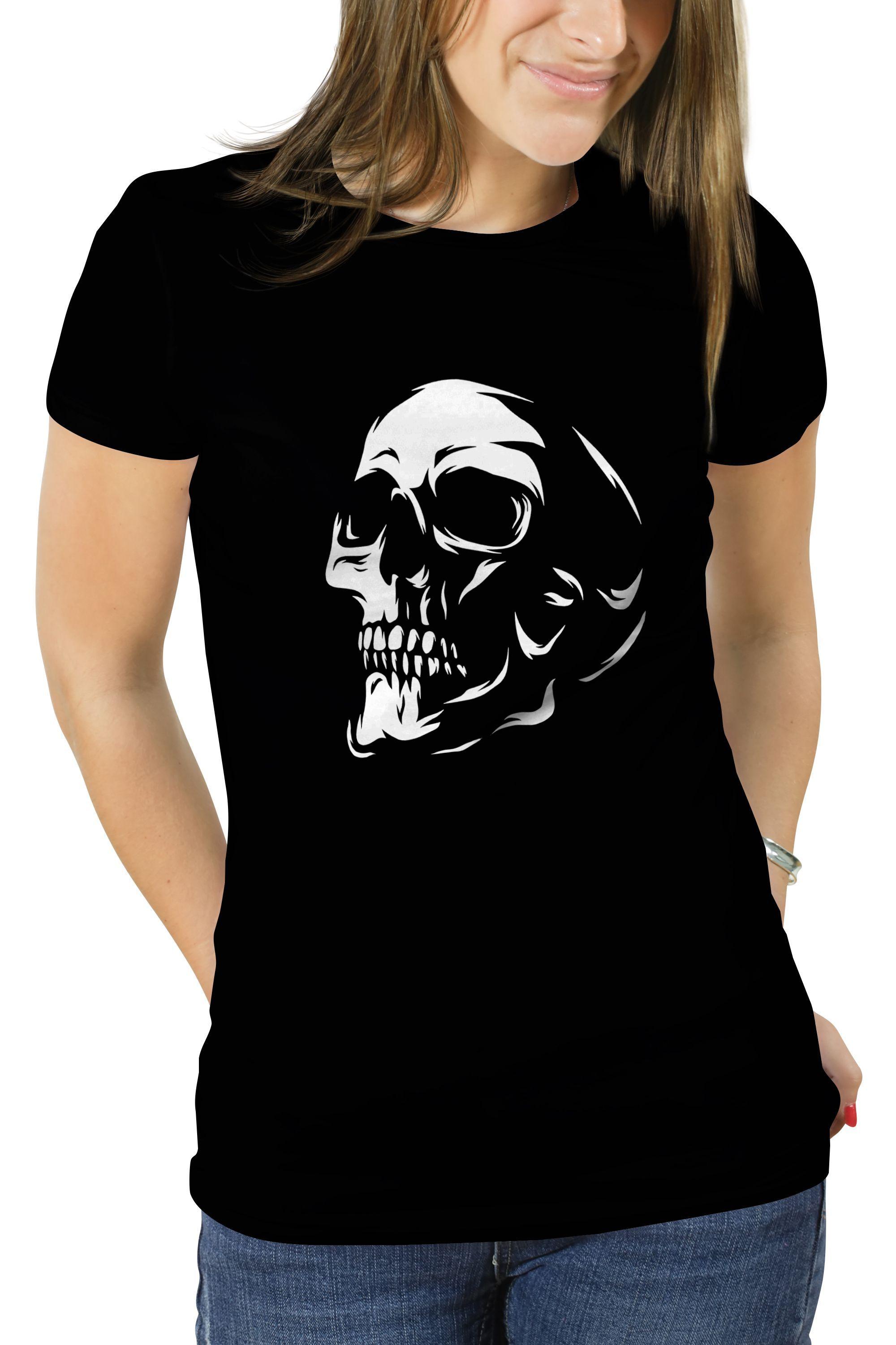 Polera Mujer diseño calavera 2-0