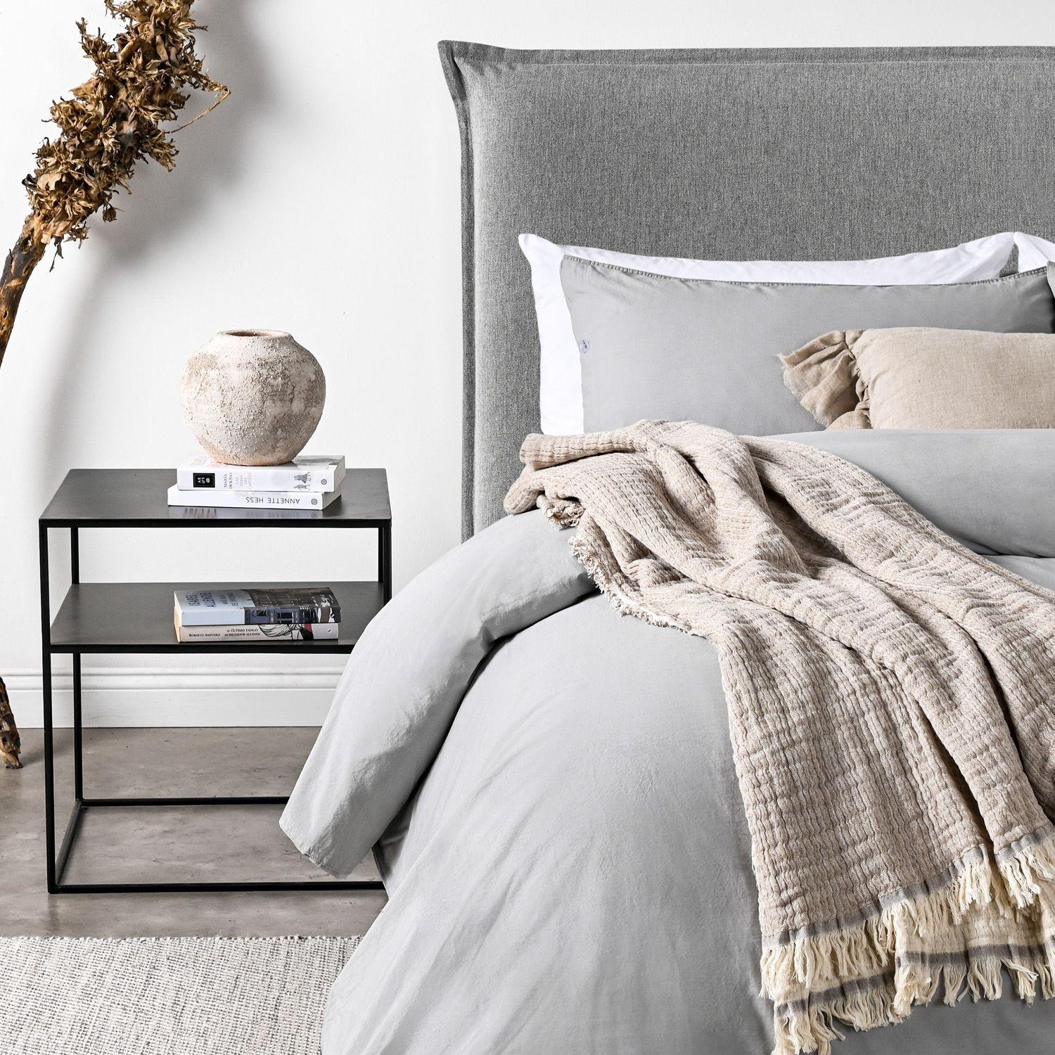 Respaldo Cama 1.0 Plaza Pestaña Orleans Gris-0