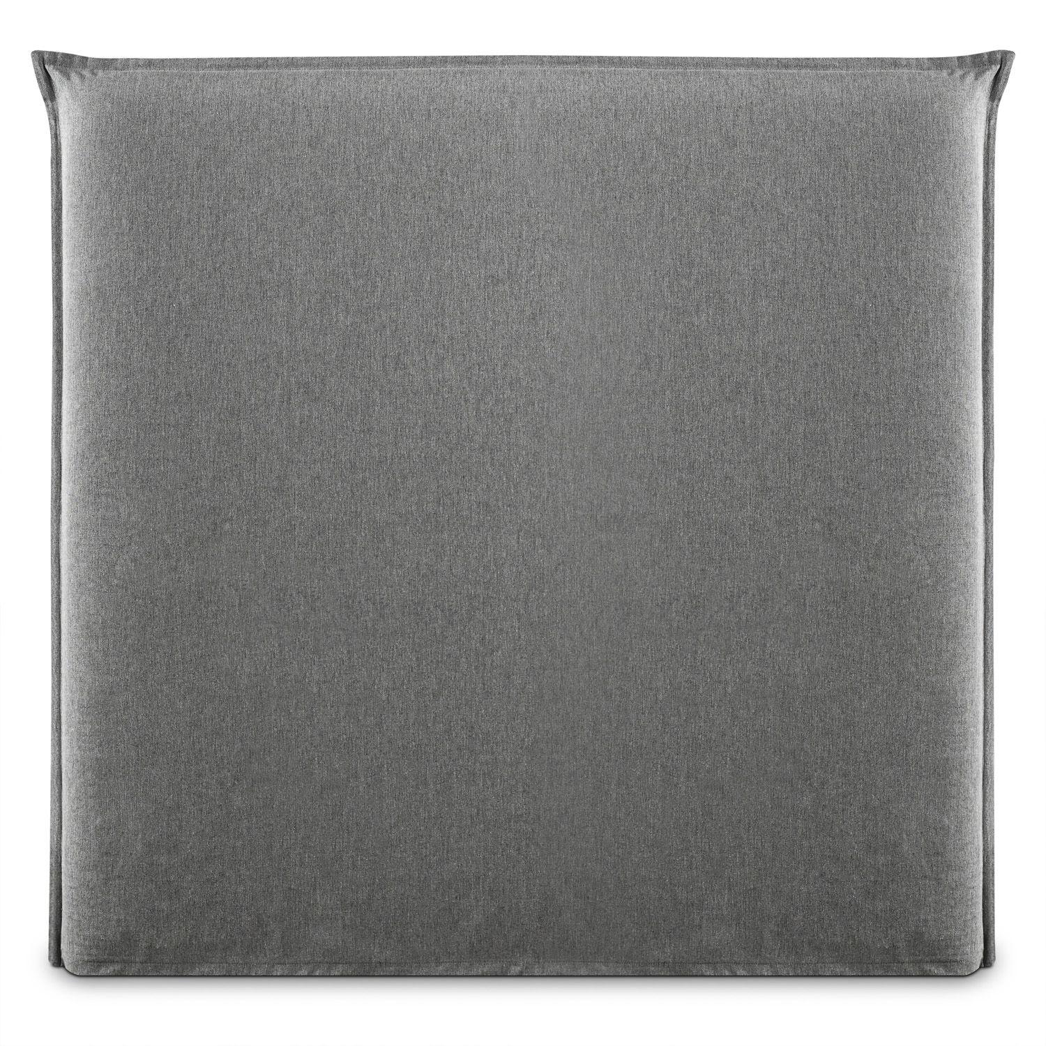 Respaldo Cama 1.0 Plaza Pestaña Orleans Gris-1