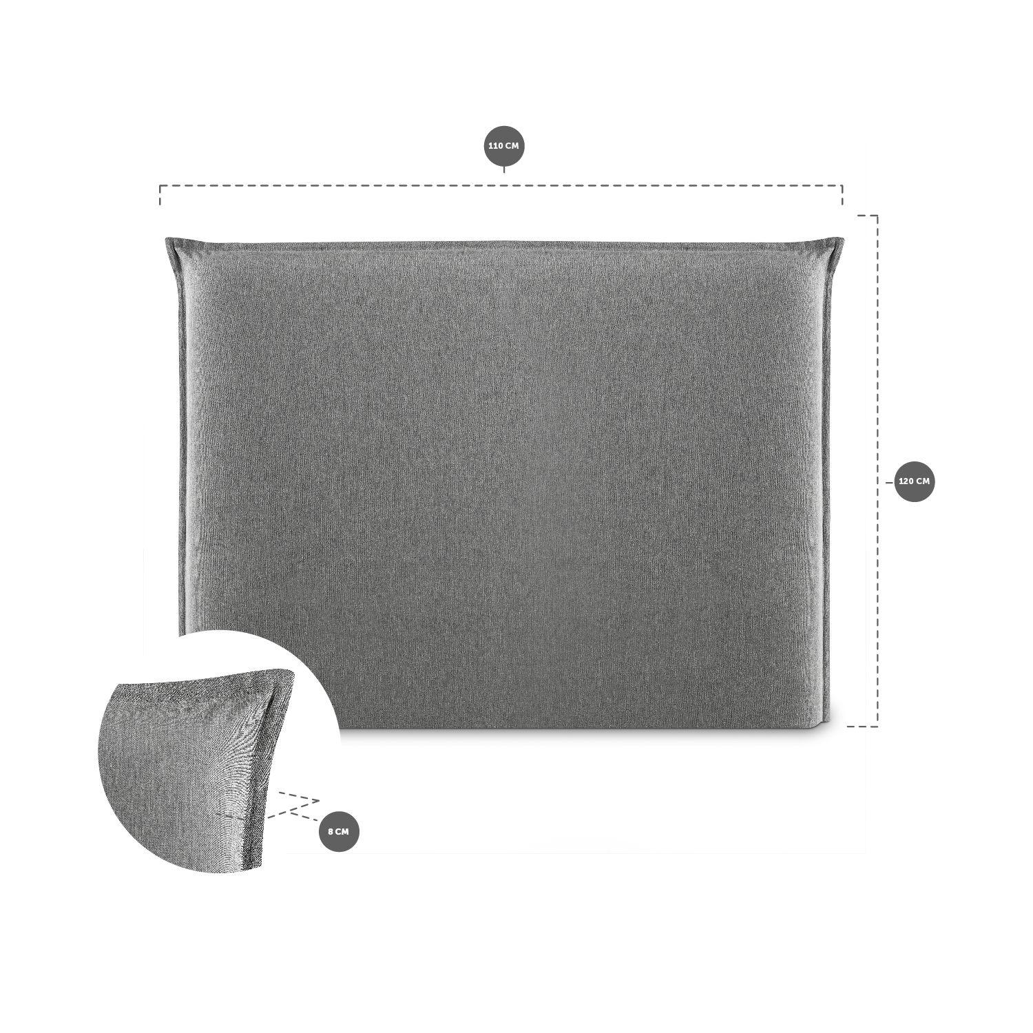 Respaldo Cama 1.0 Plaza Pestaña Orleans Gris-6