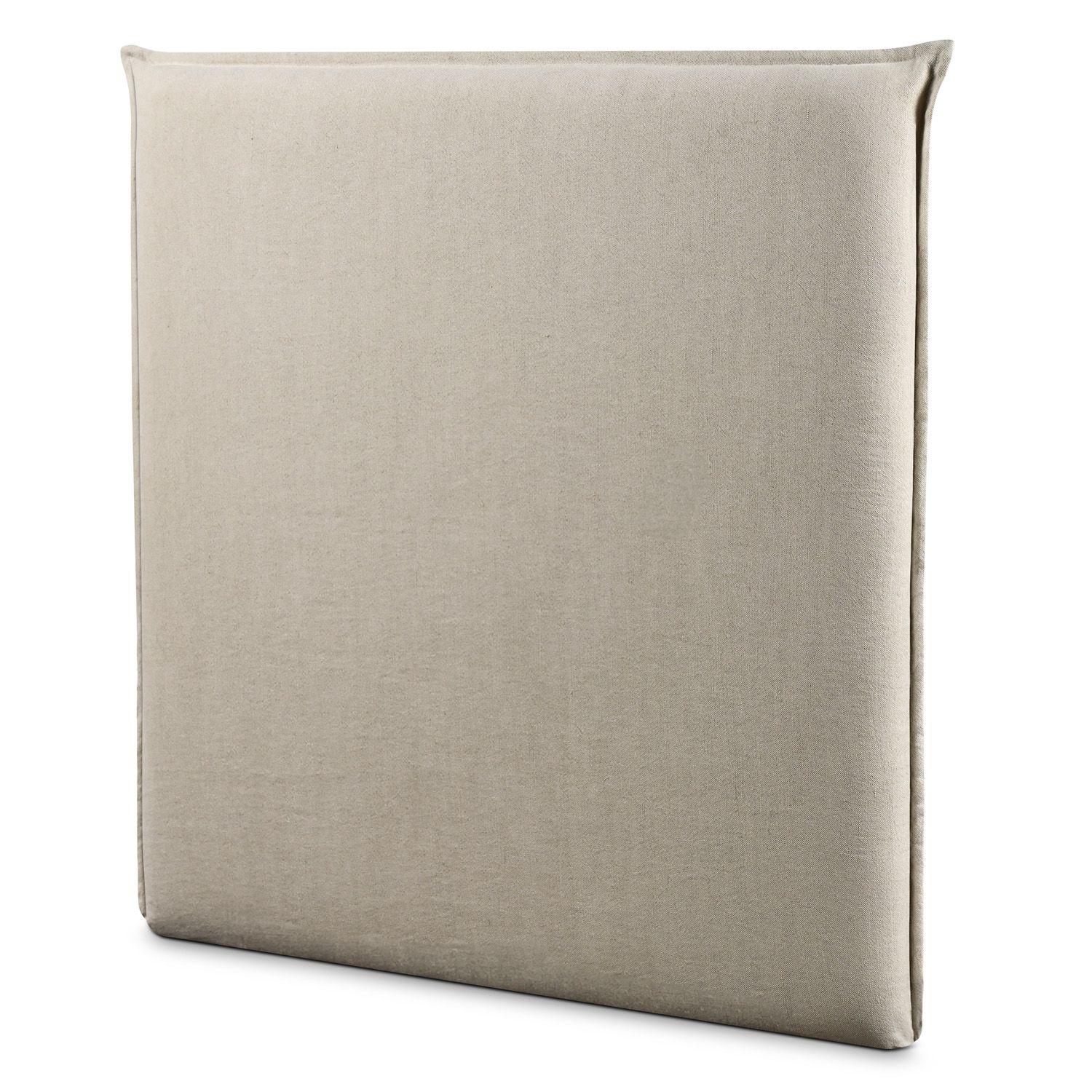 Respaldo Cama 1.5 Plazas Pestaña Lino Beige-2