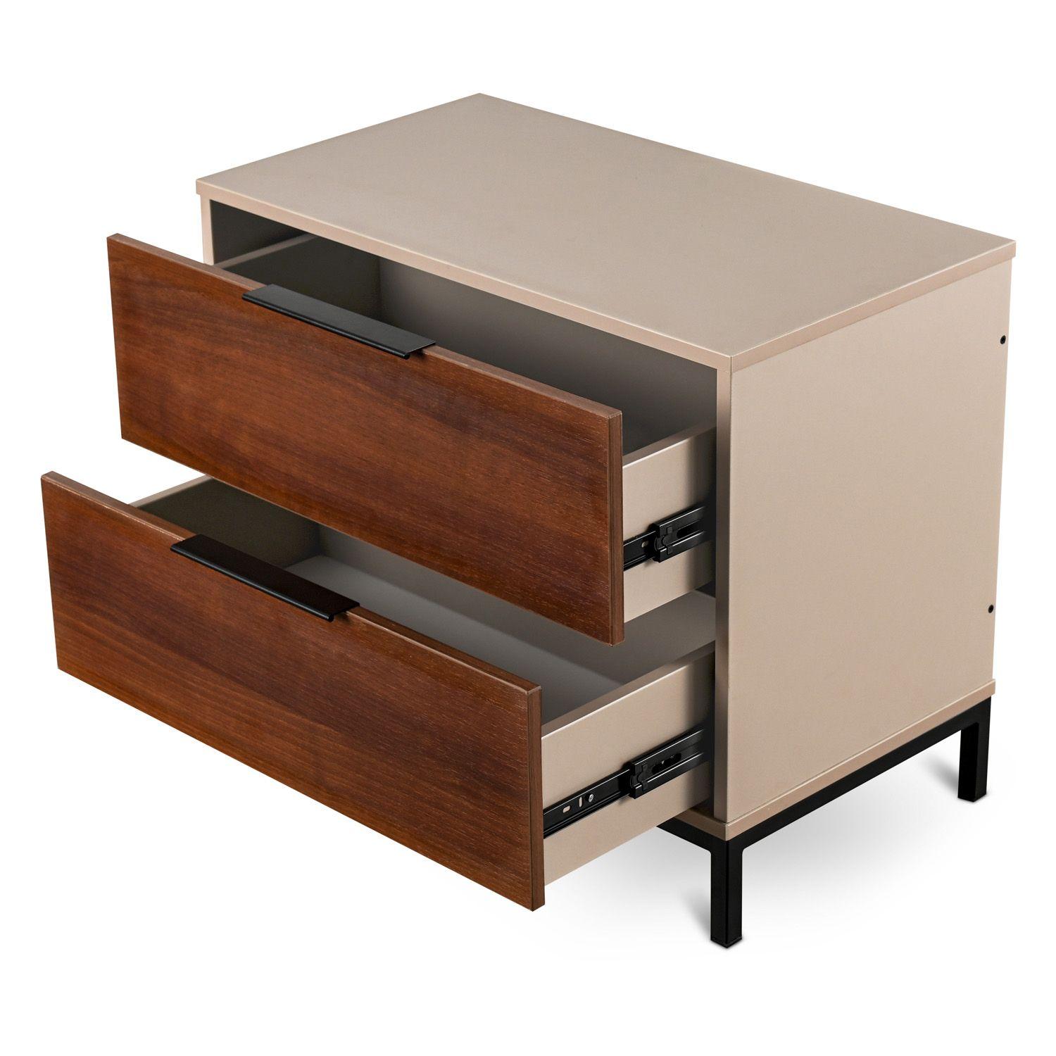 Velador 2 Cajones 65x53x36 cm Kuban-1