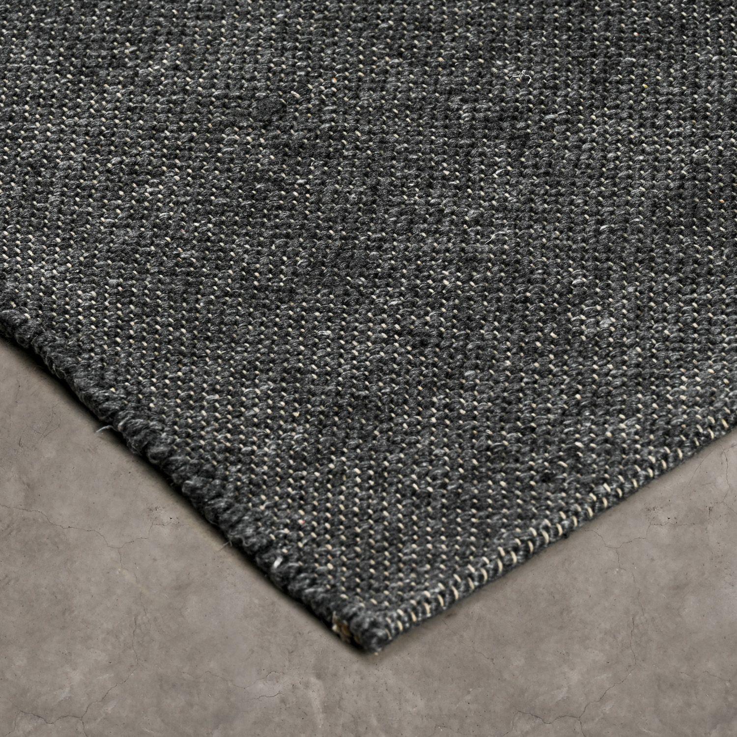 Alfombra Wool Topstitch Gray 240x340 cm-1