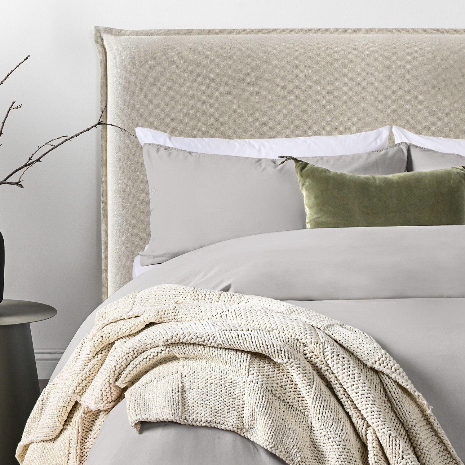 Respaldo Cama King Pestaña Lino Beige-0