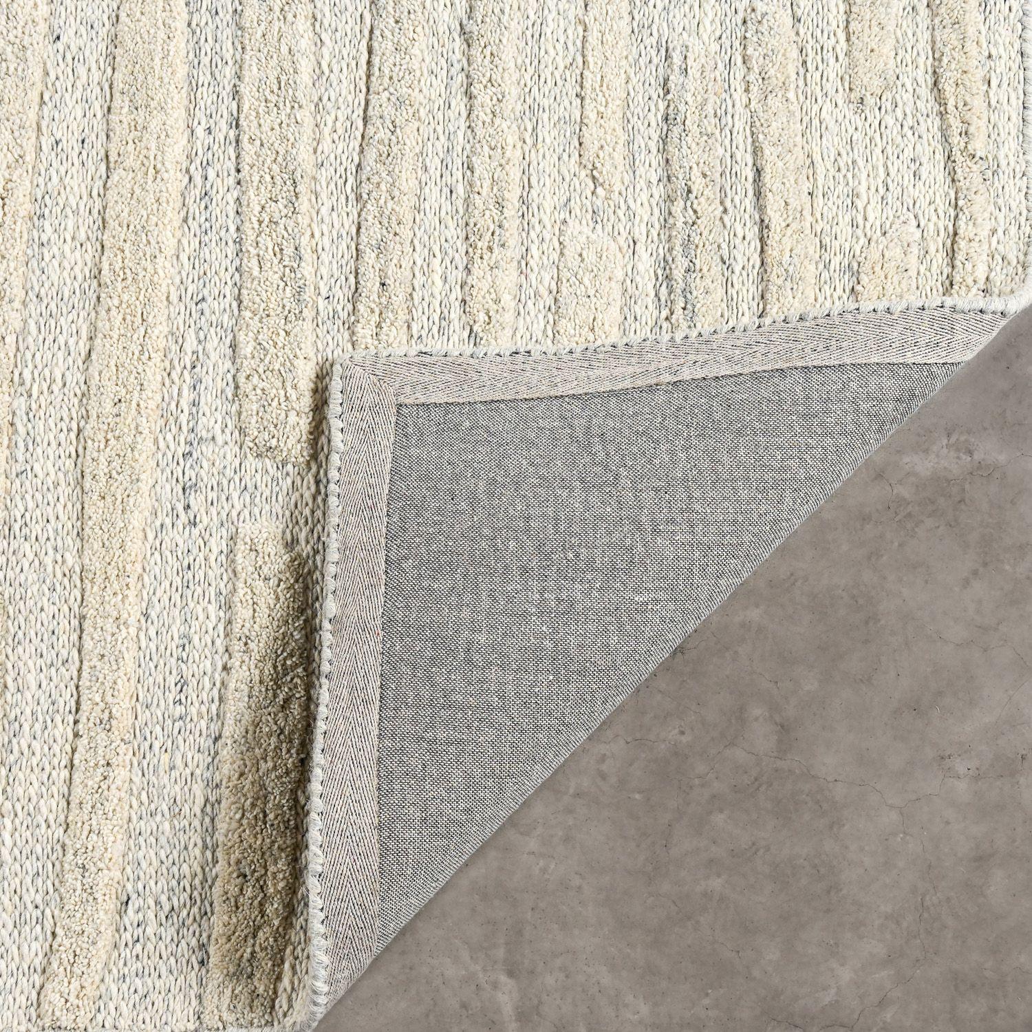 Alfombra Wool Relief Ivory 240x340 cm-2