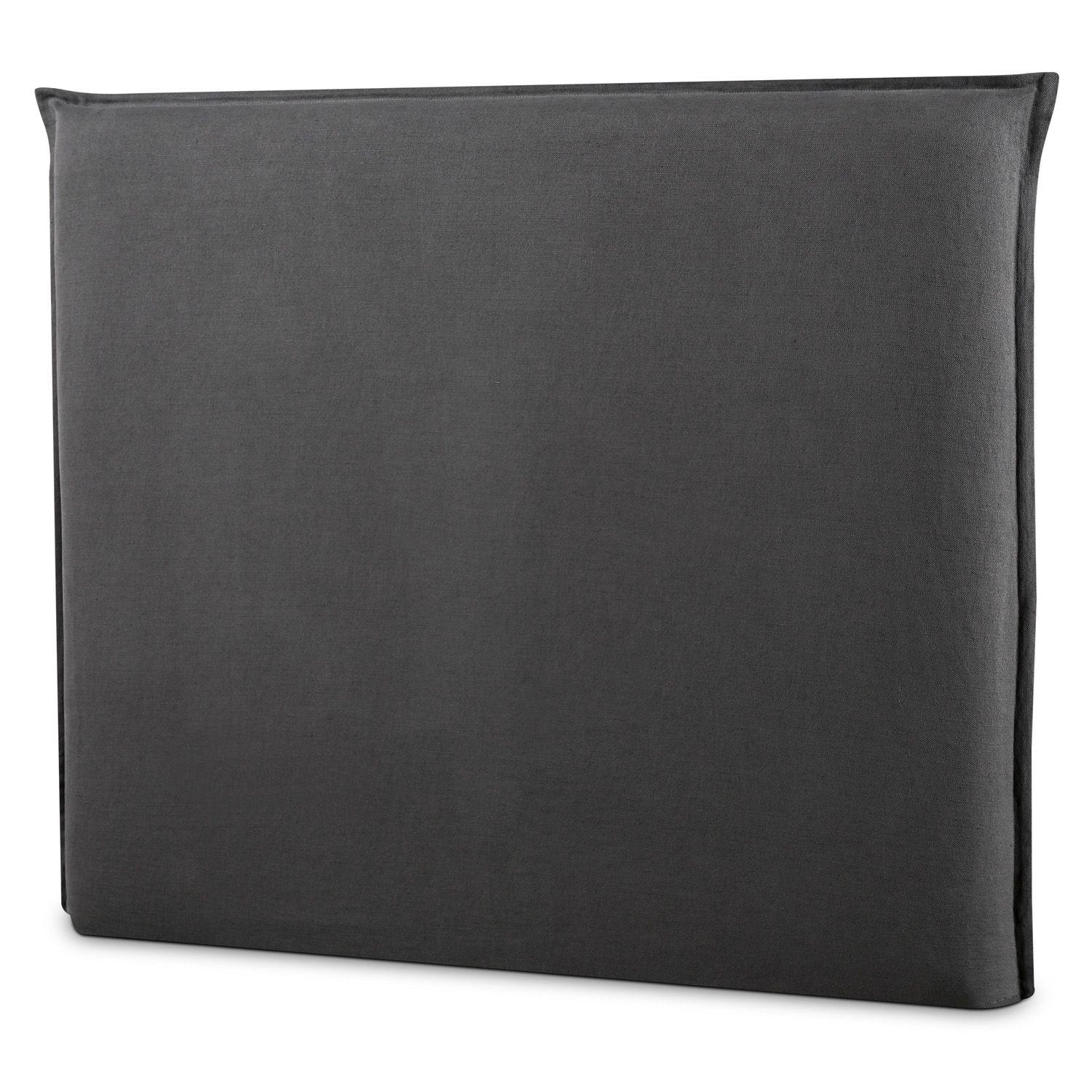 Respaldo Cama Súper King Pestaña Lino Gris-2