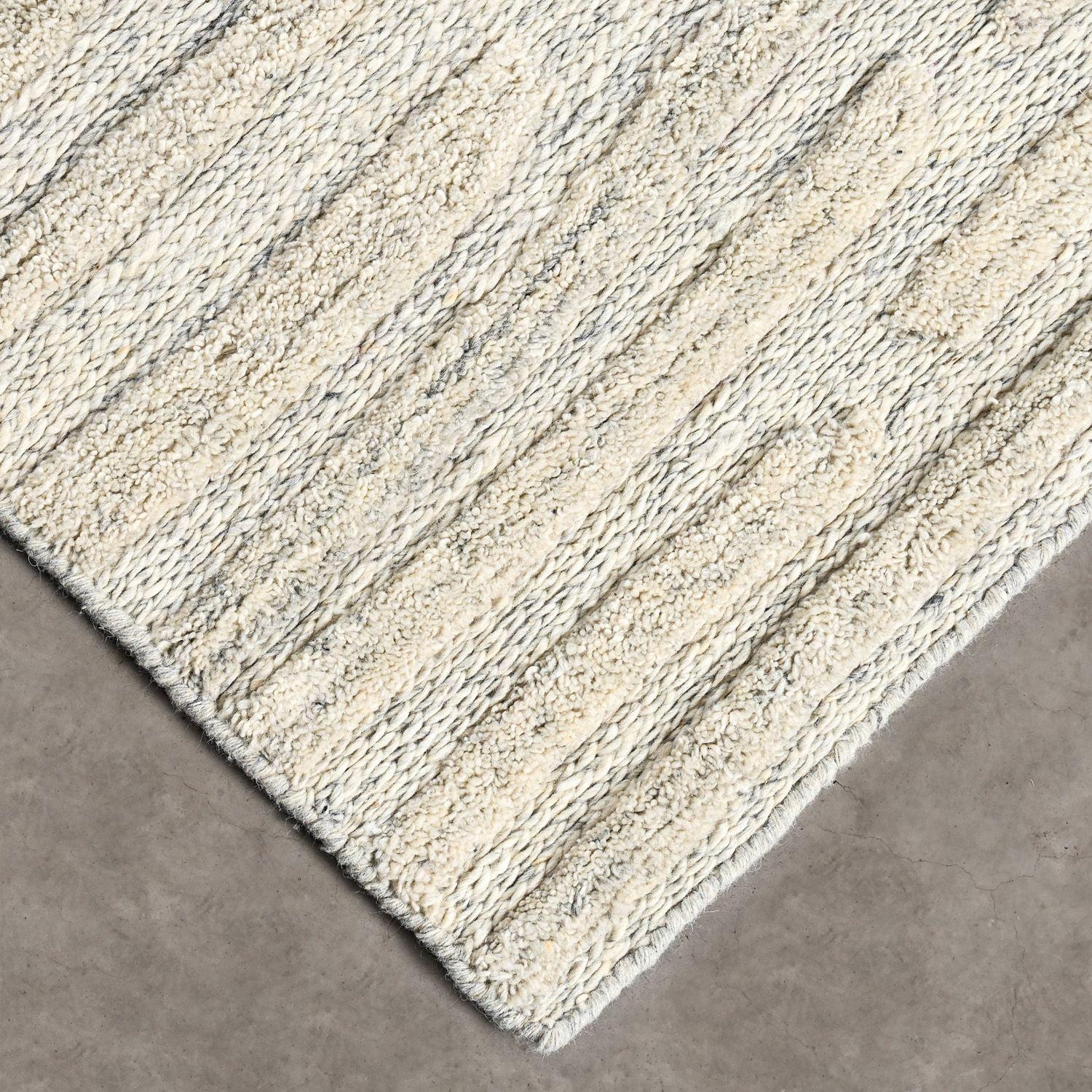 Alfombra Wool Relief Ivory 200x290 cm-1