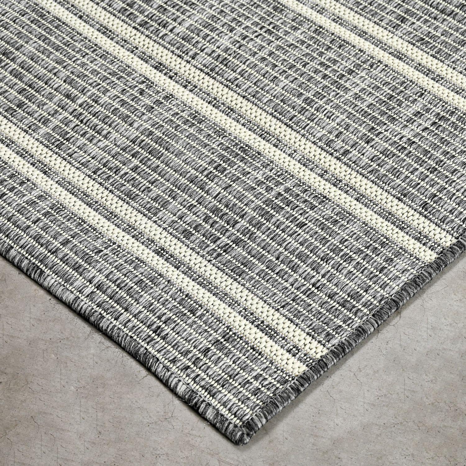 Alfombra  Out-In Stripes Gray 60x110 cm-1