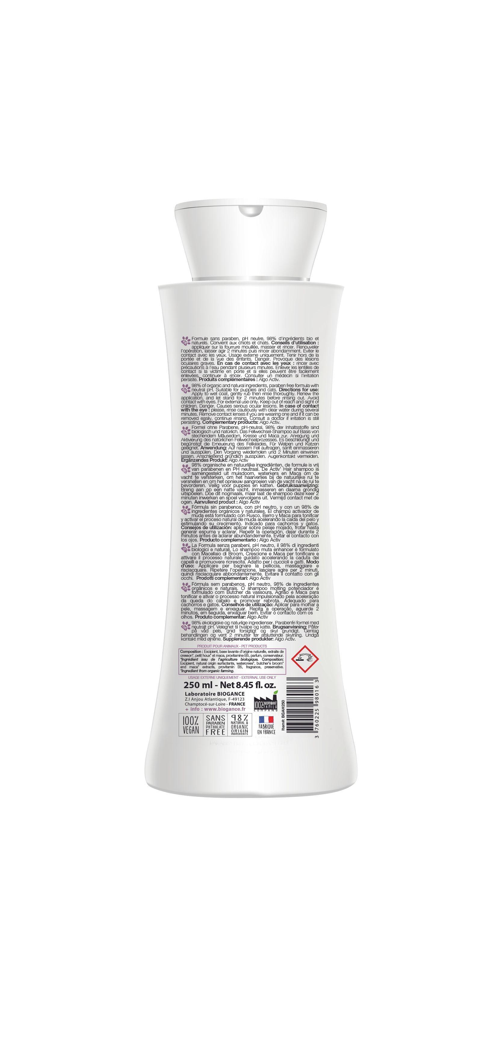 Shampoo Activ'hair 250 Ml, Biogance.-2
