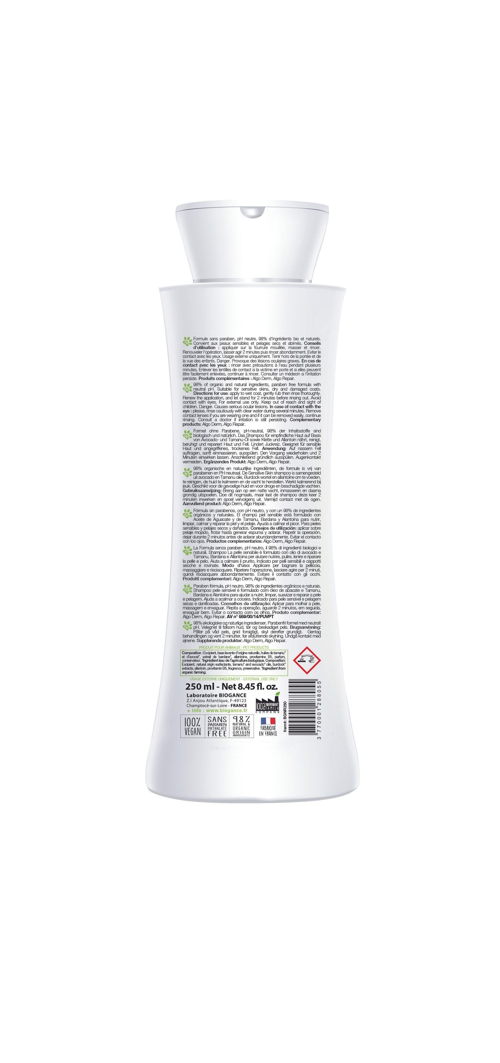 Shampoo Nutri Repair (piel Seca Y Dañada) 250 Ml, Biogance.-2