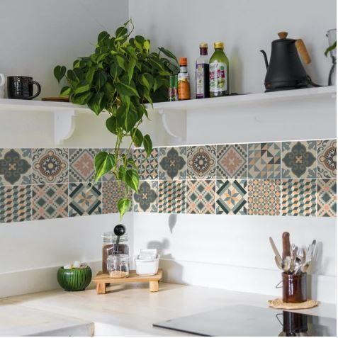 Azulejo Autoadhesivo Decorativo 15x15 Barroco-5