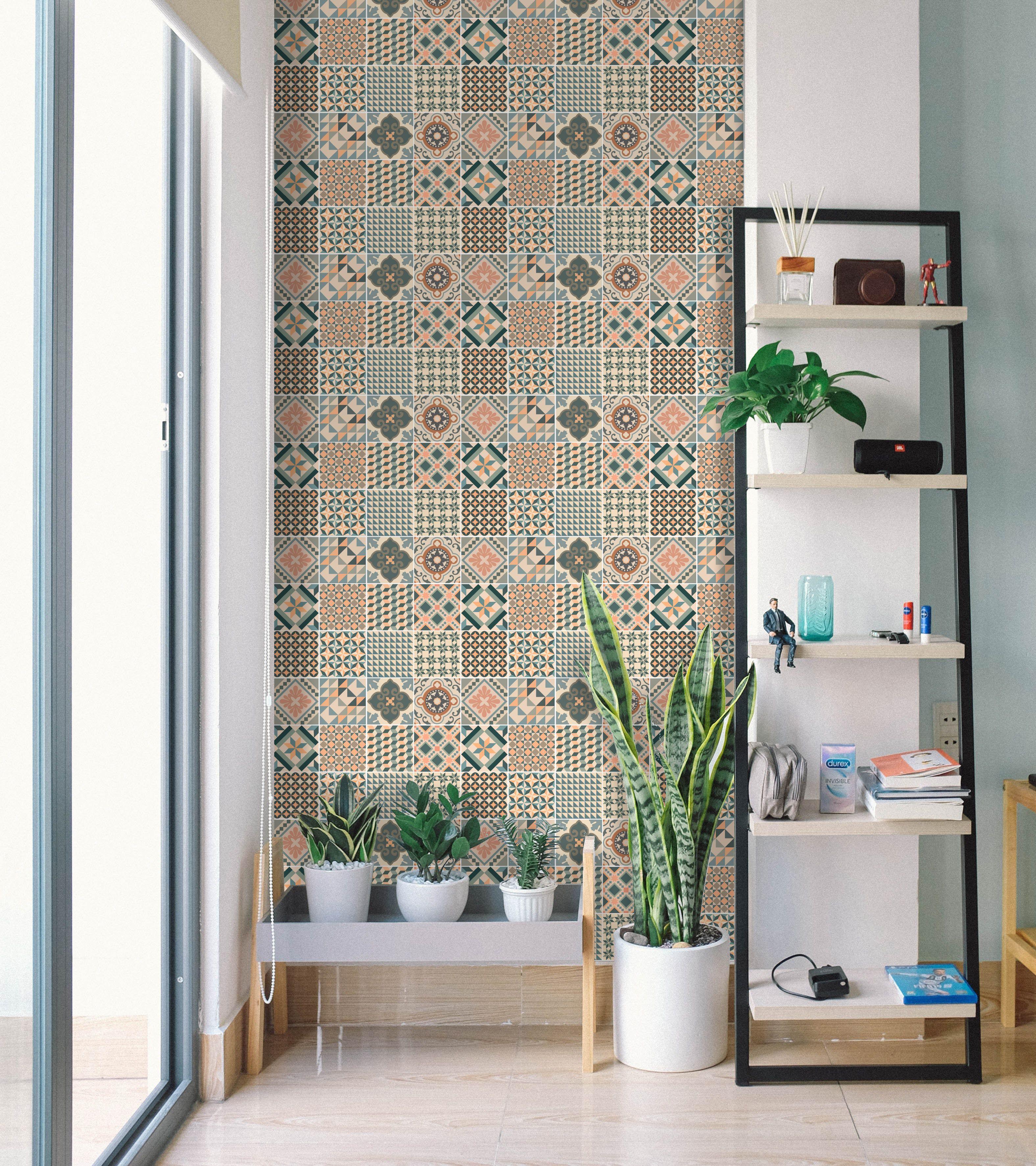 Azulejo Autoadhesivo Decorativo 15x15 Barroco-4