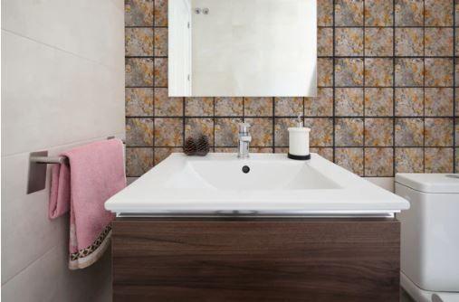 Baldosa Autoadhesivo Decorativo 33x33 Toscana Oxido-3
