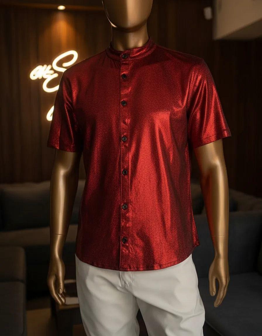 Camisa Praga rojo brillante cod4114-2