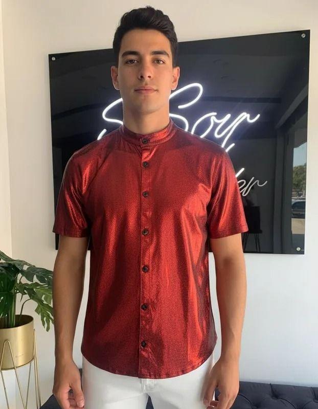 Camisa Praga rojo brillante cod4114-5