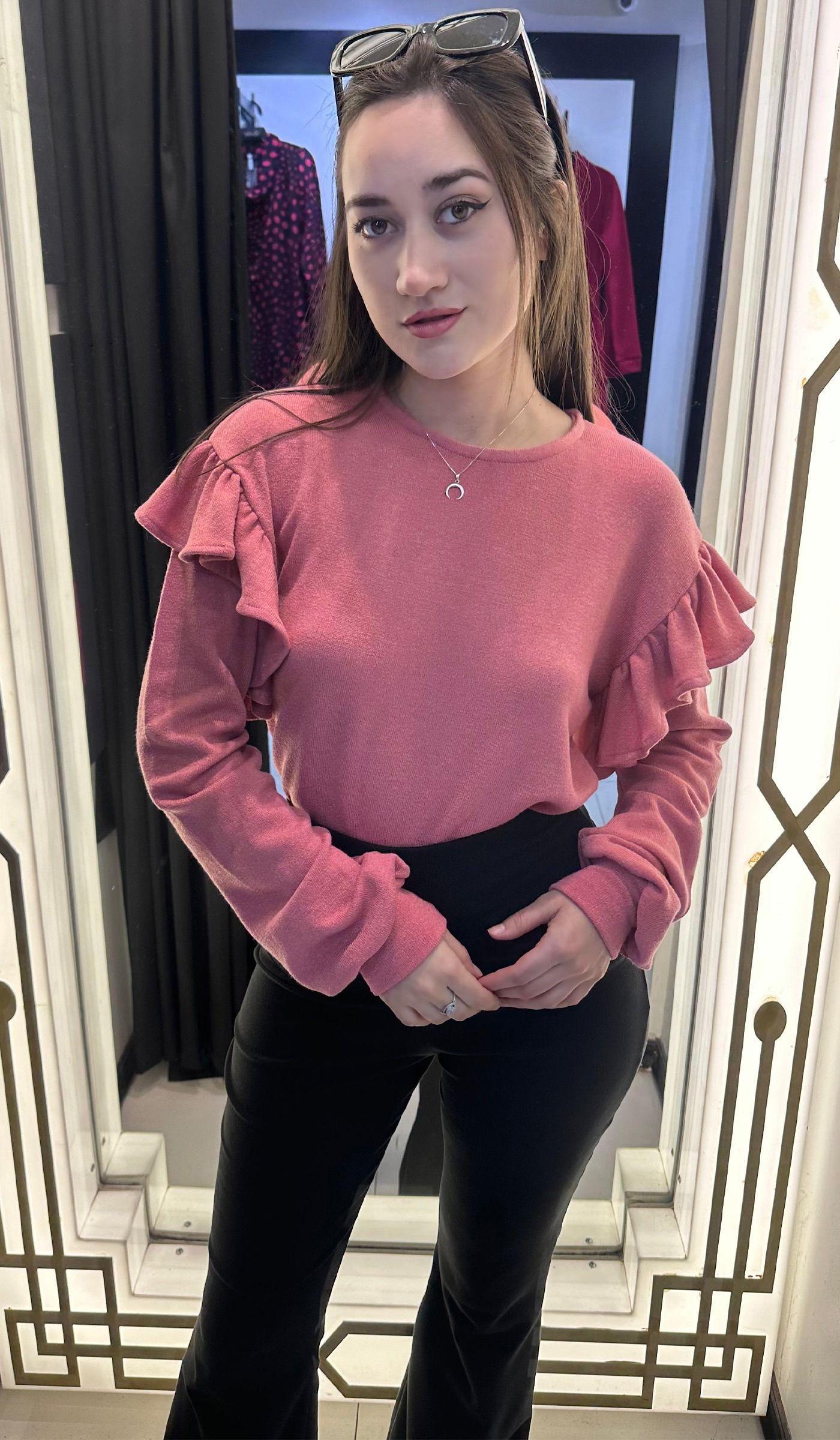 Polera Krystal rosado manga larga Kadoos-3