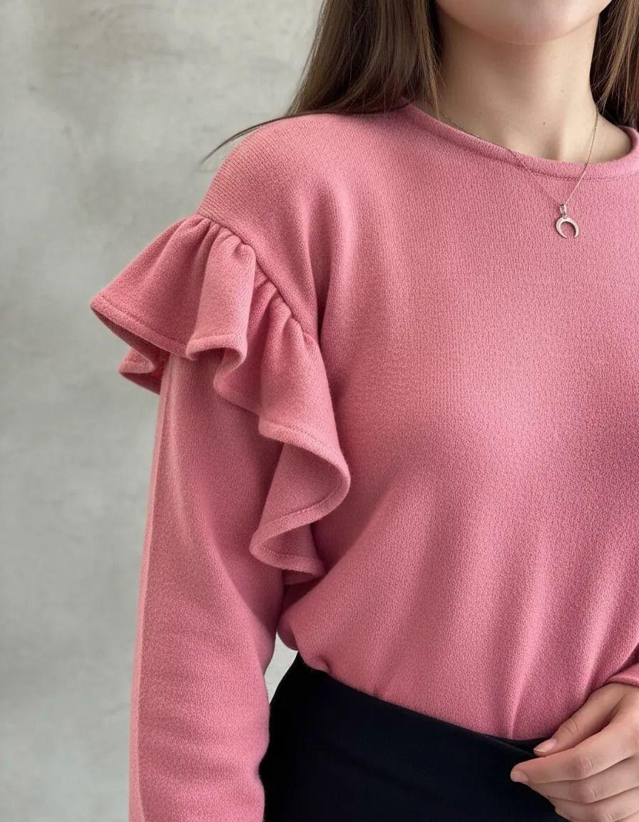 Polera Krystal rosado manga larga Kadoos-4