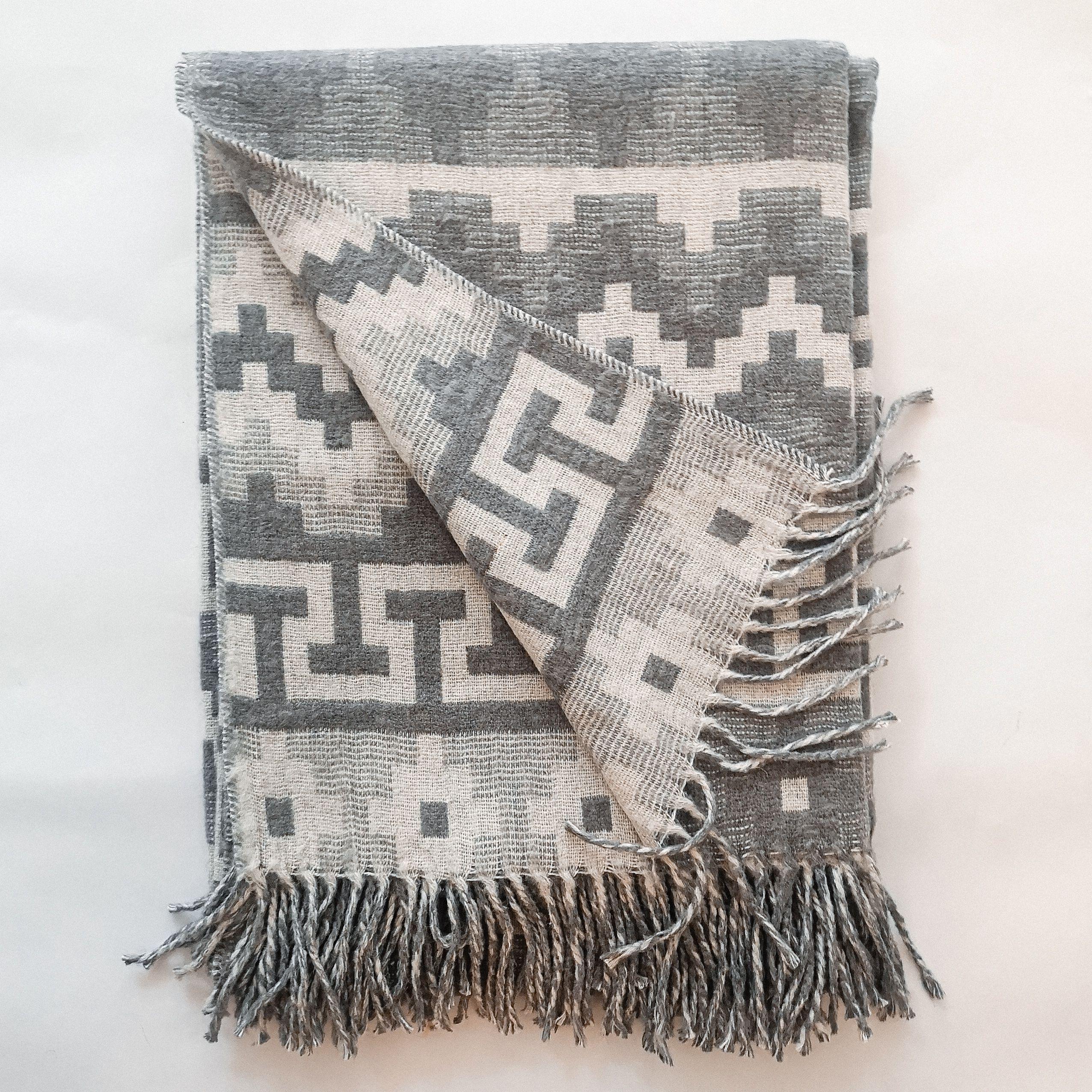 MANTA ALPACA ETNICA GRAFITO 180x130-2