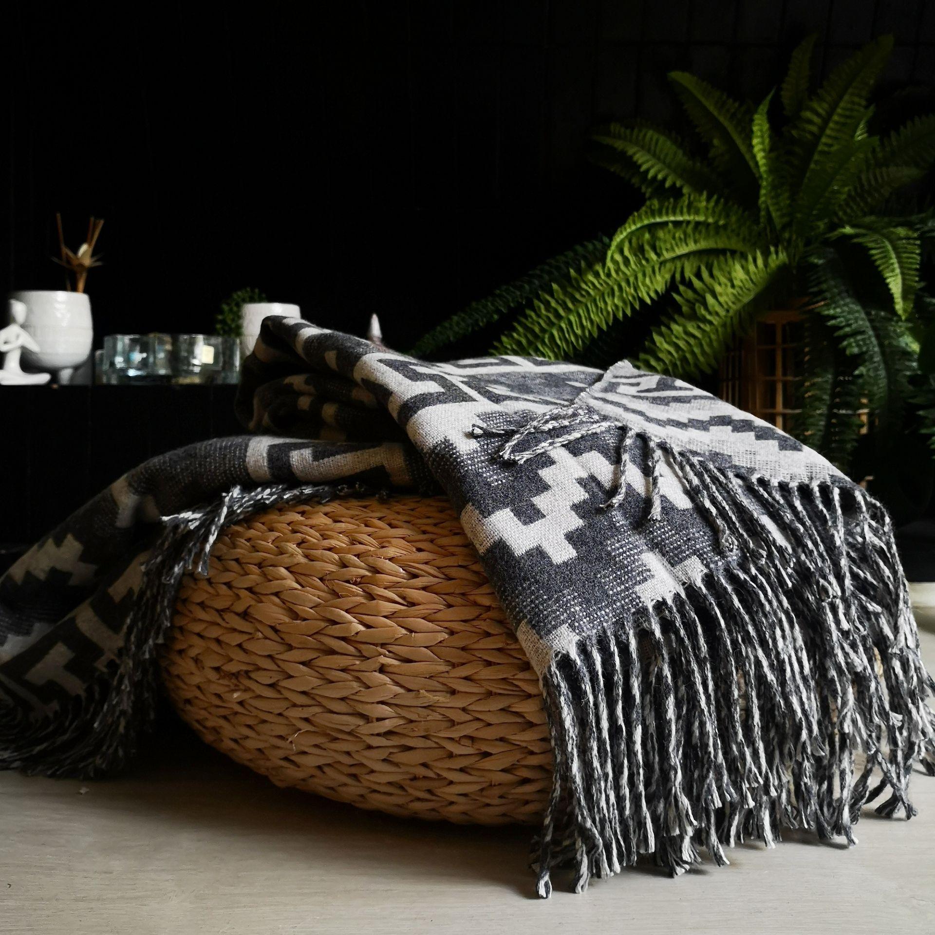 MANTA ALPACA ETNICA GRAFITO 180x130-4