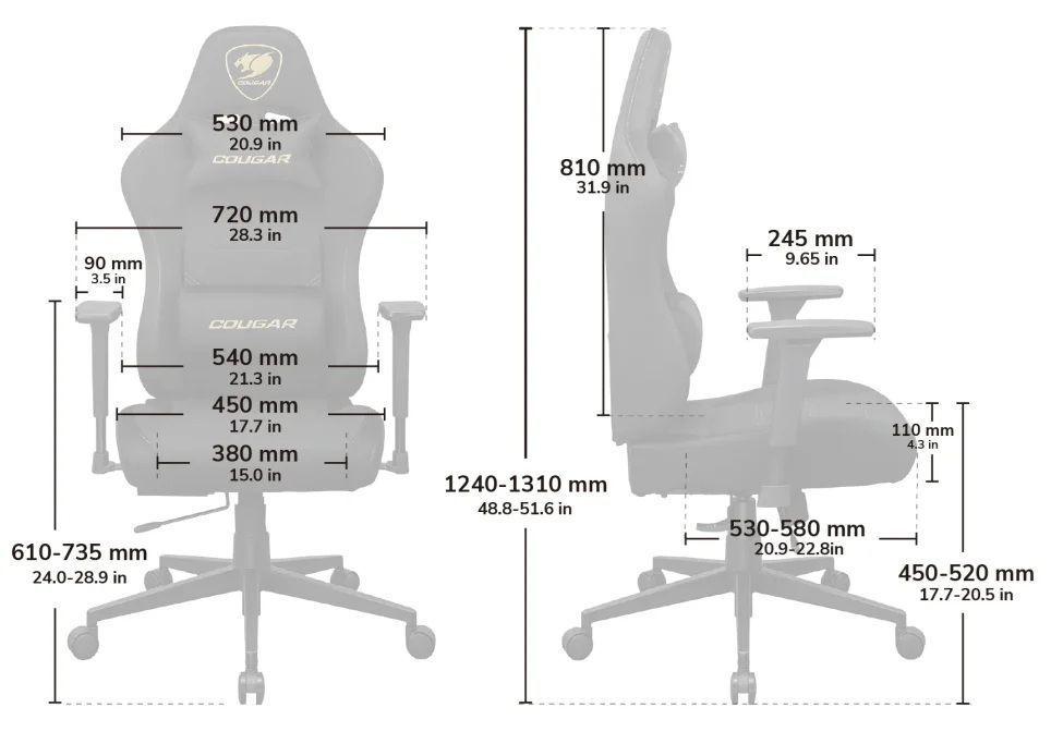 Silla Gamer Cougar PRYME GOLD F Tela Lino-2