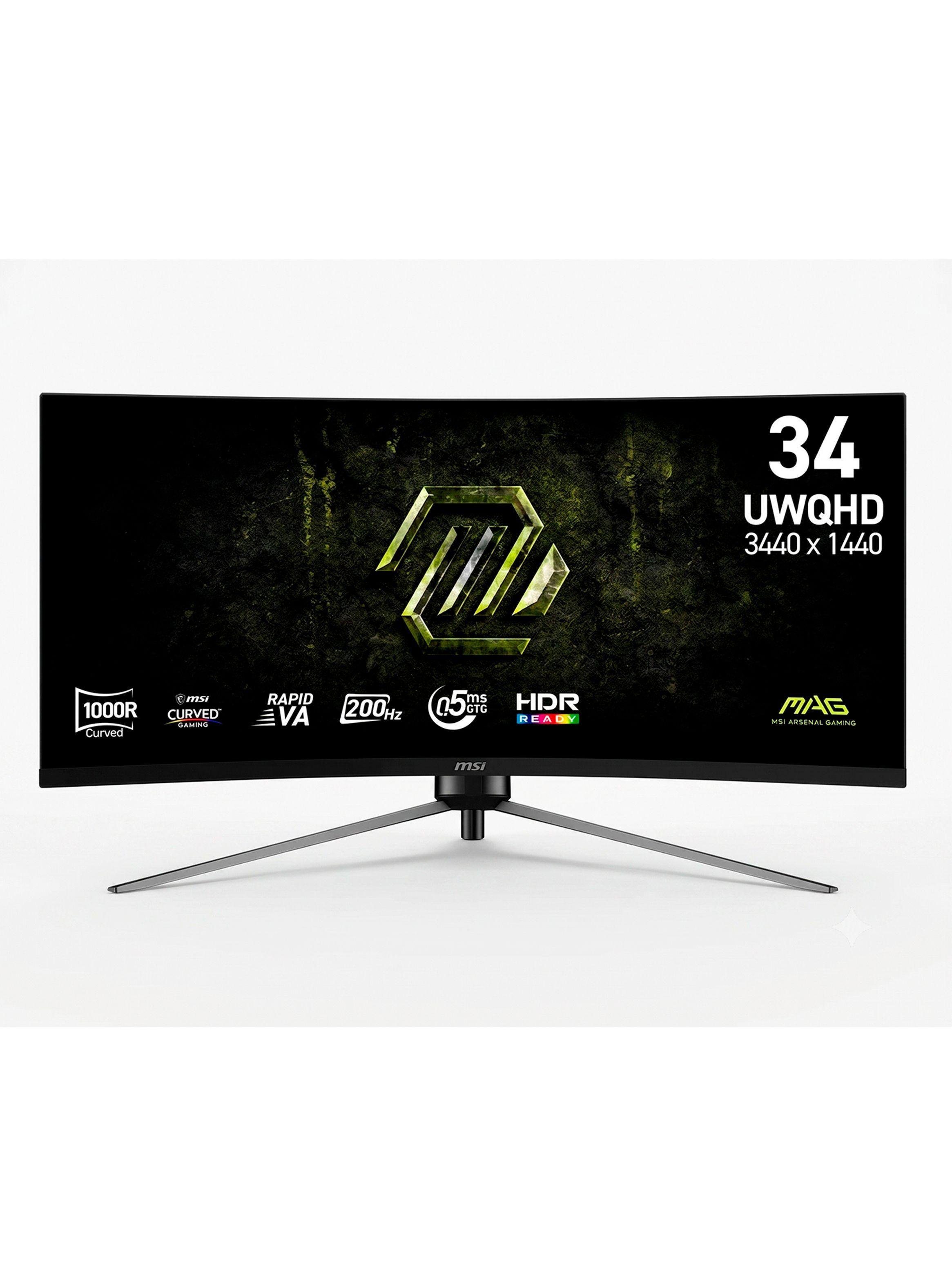 Monitor Gamer Curvo MSI 34 MAG 345CQRF E20 UWQHD 200 Hz 0 5ms-0